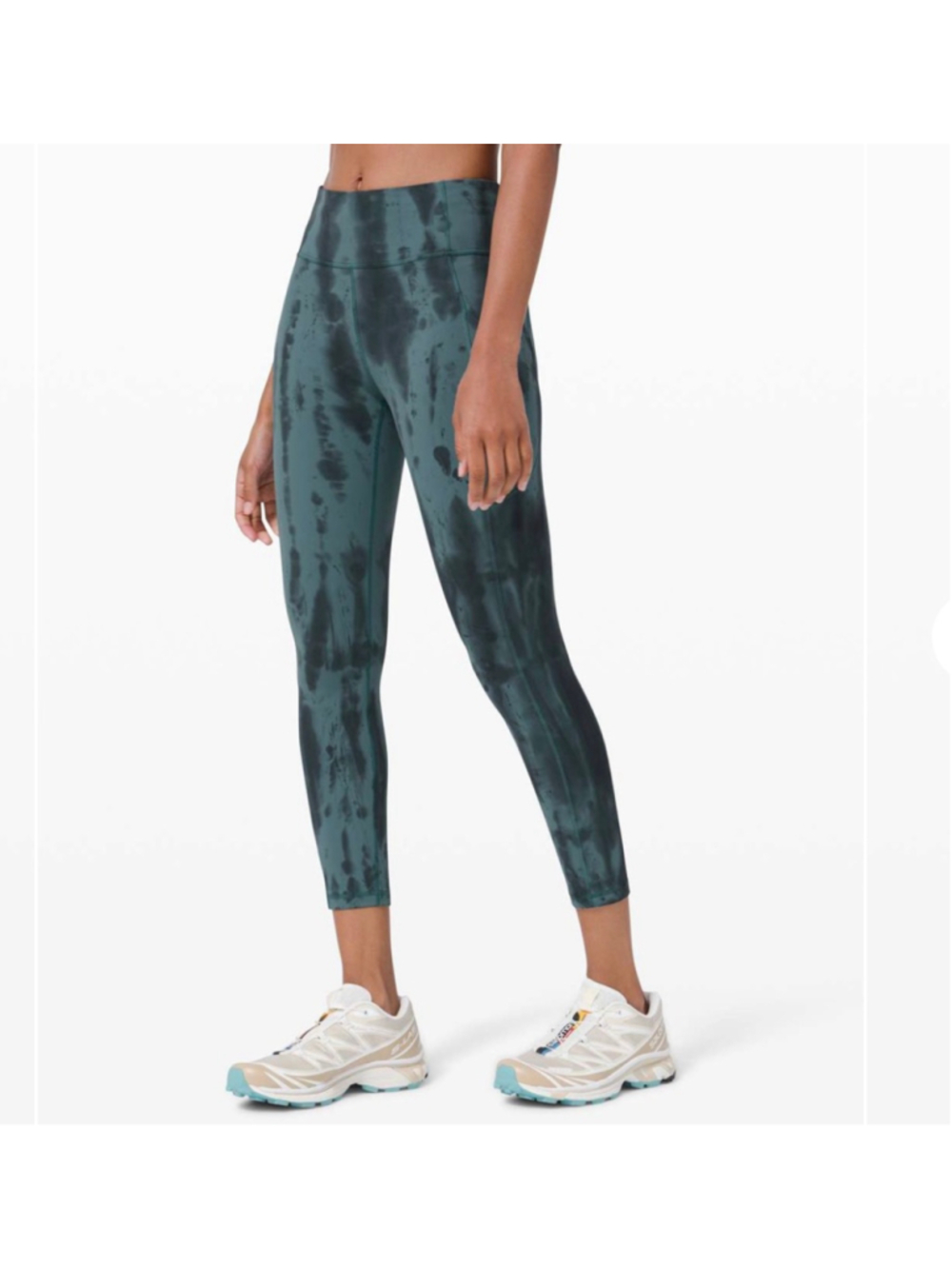 Women's Lululemon Invigorate High-Rise 25” Tie-Dye Leggings 2 Teal